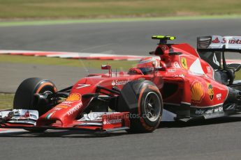 World © Octane Photographic Ltd. Friday 4th July 2014. British GP - Silverstone, UK. - Formula 1 Practice 1. Scuderia Ferrari F14T – Kimi Raikkonen. Digital Ref: 1011LB1D7250