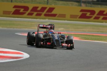 World © Octane Photographic Ltd. Friday 4th July 2014. British GP - Silverstone, UK. - Formula 1 Practice 1. Lotus F1 Team E22 - Romain Grosjean. Digital Ref: 1011LB1D7258