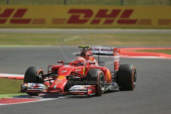 World © Octane Photographic Ltd. Friday 4th July 2014. British GP - Silverstone, UK. - Formula 1 Practice 1. Scuderia Ferrari F14T – Kimi Raikkonen. Digital Ref: 1011LB1D7342