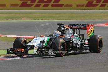 World © Octane Photographic Ltd. Friday 4th July 2014. British GP - Silverstone, UK. - Formula 1 Practice 1. Sahara Force India VJM07 – Daniel Juncadella. Digital Ref : 1011LB1D7344