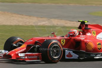 World © Octane Photographic Ltd. Friday 4th July 2014. British GP - Silverstone, UK. - Formula 1 Practice 1. Scuderia Ferrari F14T – Kimi Raikkonen. Digital Ref: 1011LB1D7407