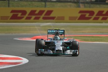 World © Octane Photographic Ltd. Friday 4th July 2014. British GP - Silverstone, UK. - Formula 1 Practice 1. Mercedes AMG Petronas F1 W05 Hybrid - Nico Rosberg. Digital Ref: 1011LB1D7466