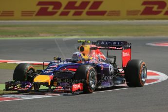World © Octane Photographic Ltd. Friday 4th July 2014. British GP - Silverstone, UK. Silverstone, UK. - Formula 1 Practice 1. Infiniti Red Bull Racing RB10 – Daniel Ricciardo. Digital Ref: 1011LB1D7482