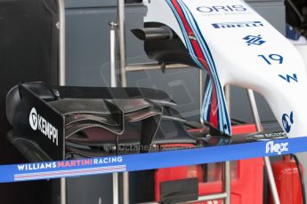 World © Octane Photographic Ltd. Friday 4th July 2014. British GP - Silverstone, UK. - Formula 1 Practice 2. Williams Martini Racing FW36 nose and front wing - Felipe Massa. Digital Ref: 1013JM1D0122