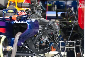 World © Octane Photographic Ltd. Friday 4th July 2014. British GP - Silverstone, UK. Formula 1 Practice 2. Infiniti Red Bull Racing RB10 sidepod wiring and radiator - Sebastian Vettel. Digital Ref: 1013JM1D0126