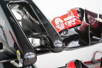 World © Octane Photographic Ltd. Friday 4th July 2014. British GP - Silverstone, UK. - Formula 1 Practice 2. Lotus F1 Team E22 nose and front wing. Digital Ref: 1013JM1D1099