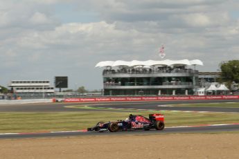 World © Octane Photographic Ltd. Friday 4th July 2014. British GP - Silverstone, UK. - Formula 1 Practice 2. Scuderia Toro Rosso STR 9 – Daniil Kvyat. Digital Ref: 1013LB1D2525