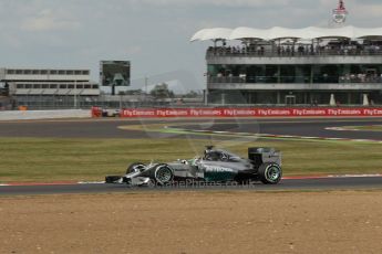 World © Octane Photographic Ltd. Friday 4th July 2014. British GP - Silverstone, UK. - Formula 1 Practice 2. Mercedes AMG Petronas F1 W05 Hybrid – Lewis Hamilton. Digital Ref: 1013LB1D2576