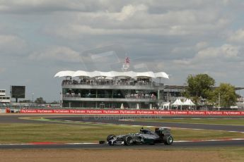 World © Octane Photographic Ltd. Friday 4th July 2014. British GP - Silverstone, UK. - Formula 1 Practice 2. Mercedes AMG Petronas F1 W05 Hybrid - Nico Rosberg. Digital Ref: 1013LB1D2589