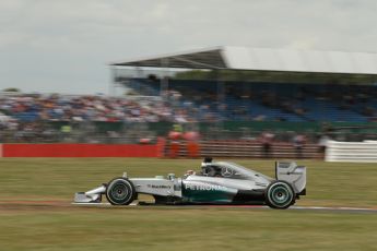 World © Octane Photographic Ltd. Friday 4th July 2014. British GP - Silverstone, UK. - Formula 1 Practice 2. Mercedes AMG Petronas F1 W05 Hybrid – Lewis Hamilton. Digital Ref: 1013LB1D2621