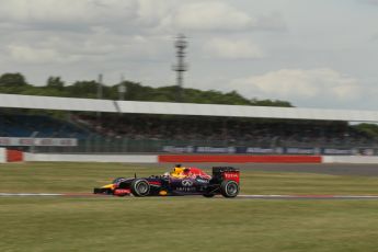 World © Octane Photographic Ltd. Friday 4th July 2014. British GP - Silverstone, UK. Formula 1 Practice 2. Infiniti Red Bull Racing RB10 - Sebastian Vettel. Digital Ref: 1013LB1D2636