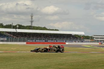 World © Octane Photographic Ltd. Friday 4th July 2014. British GP - Silverstone, UK. - Formula 1 Practice 2. Lotus F1 Team E22 – Pastor Maldonado. Digital Ref: 1013LB1D2701