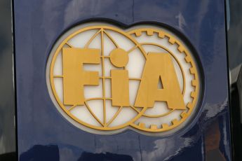 World © Octane Photographic Ltd. Friday 4th July 2014. British GP - Silverstone, UK. - Formula 1 Practice 2. FIA logo. Digital Ref: 1013LB1D2736