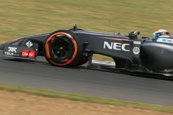 World © Octane Photographic Ltd. Friday 4th July 2014. British GP - Silverstone, UK. - Formula 1 Practice 2. Sauber C33 – Adrian Sutil. Digital Ref: 1013LB1D8027