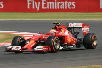 World © Octane Photographic Ltd. Friday 4th July 2014. British GP - Silverstone, UK. - Formula 1 Practice 2. Scuderia Ferrari F14T – Kimi Raikkonen. Digital Ref: 1013LB1D8091