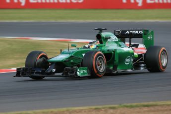 World © Octane Photographic Ltd. Friday 4th July 2014. British GP - Silverstone, UK. - Formula 1 Practice 2. Caterham F1 Team CT05 – Kamui Kobayashi. Digital Ref: 1013LB1D8168