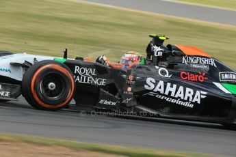 World © Octane Photographic Ltd. Friday 4th July 2014. British GP - Silverstone, UK. - Formula 1 Practice 2. Sahara Force India VJM07 – Sergio Perez. Digital Ref: 1013LB1D8258