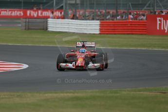 World © Octane Photographic Ltd. Friday 4th July 2014. British GP - Silverstone, UK. - Formula 1 Practice 2. Scuderia Ferrari F14T - Fernando Alonso. Digital Ref: 1013LB1D8289