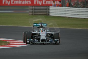 World © Octane Photographic Ltd. Friday 4th July 2014. British GP - Silverstone, UK. - Formula 1 Practice 2. Mercedes AMG Petronas F1 W05 Hybrid – Lewis Hamilton. Digital Ref: 1013LB1D8292