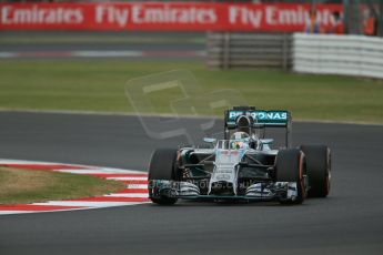 World © Octane Photographic Ltd. Friday 4th July 2014. British GP - Silverstone, UK. - Formula 1 Practice 2. Mercedes AMG Petronas F1 W05 Hybrid – Lewis Hamilton. Digital Ref: 1013LB1D8295