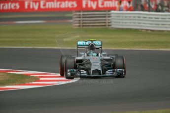 World © Octane Photographic Ltd. Friday 4th July 2014. British GP - Silverstone, UK. - Formula 1 Practice 2. Mercedes AMG Petronas F1 W05 Hybrid - Nico Rosberg. Digital Ref: 1013LB1D8300
