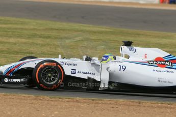 World © Octane Photographic Ltd. Friday 4th July 2014. British GP - Silverstone, UK. - Formula 1 Practice 2. Williams Martini Racing FW36 – Felipe Massa. Digital Ref: 1013LB1D8381