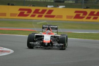 World © Octane Photographic Ltd. Saturday 5th July 2014. British GP, Silverstone, UK - Formula 1 Practice 3. Marussia F1 Team MR03 - Jules Bianchi. Digital Ref: 1017LB1D8888