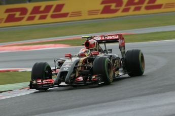 World © Octane Photographic Ltd. Saturday 5th July 2014. British GP, Silverstone, UK. - Formula 1 Practice 3. Lotus F1 Team E22 – Pastor Maldonado. Digital Ref: 1017LB1D9045