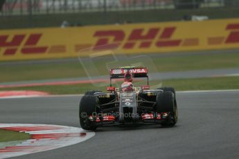 World © Octane Photographic Ltd. Saturday 5th July 2014. British GP, Silverstone, UK - Formula 1 Practice 3. Lotus F1 Team E22 – Pastor Maldonado. Digital Ref: 1017LB1D9095