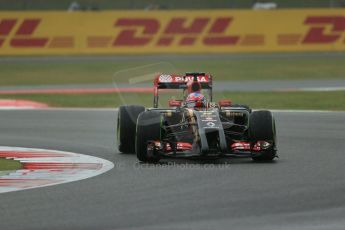 World © Octane Photographic Ltd. Saturday 5th July 2014. British GP, Silverstone, UK - Formula 1 Practice 3. Lotus F1 Team E22 - Romain Grosjean. Digital Ref: 1017LB1D9103
