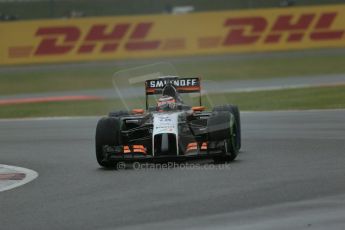 World © Octane Photographic Ltd. Saturday 5th July 2014. British GP, Silverstone, UK - Formula 1 Practice 3. Sahara Force India VJM07 – Nico Hulkenburg. Digital Ref : 1017LB1D9156