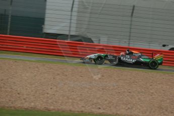 World © Octane Photographic Ltd. Saturday 5th July 2014. British GP, Silverstone, UK - Formula 1 Practice 3. Sahara Force India VJM07 – Nico Hulkenburg. Digital Ref : 1017LB1D9214