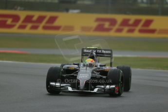 World © Octane Photographic Ltd. Saturday 5th July 2014. British GP, Silverstone, UK - Formula 1 Practice 3. Sauber C33 - Esteban Gutierrez. Digital Ref: 1017LB1D9221