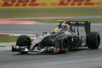 World © Octane Photographic Ltd. Saturday 5th July 2014. British GP, Silverstone, UK - Formula 1 Practice 3. Sauber C33 - Esteban Gutierrez. Digital Ref: 1017LB1D9264