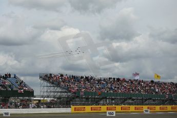 World © Octane Photographic Ltd. Saturday 5th July 2014. British GP, Silverstone, UK. - Formula 1 Paddock. Royal Air Force Red Arrows. Digital Ref: 1025LB1D0330