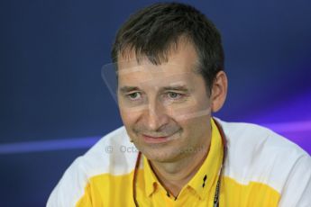 World © Octane Photographic Ltd. Friday 4th July 2014. FIA F1 Press Conference, Silverstone, UK. Renault Sport F1 Deputy Managing Director (Technical) - Rob White. Digital Ref: 1015LB1D8538