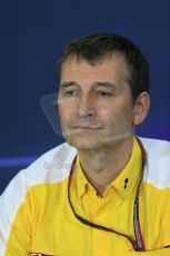 World © Octane Photographic Ltd. Friday 4th July 2014. FIA F1 Press Conference, Silverstone, UK. Renault Sport F1 Deputy Managing Director (Technical) - Rob White. Digital Ref: 1015LB1D8590