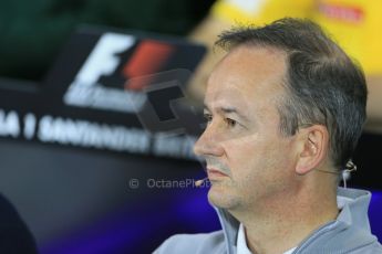 World © Octane Photographic Ltd. Friday 4th July 2014. FIA F1 Press Conference, Silverstone, UK. McLaren Mercedes Managing Director – Jonathan Neale. Digital Ref: 1015LB1D8675