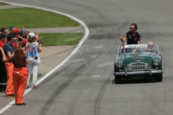 World © Octane Photographic Ltd. Sunday 8th June 2014. Canada - Circuit Gilles Villeneuve, Montreal. Formula 1 Driver Parade. Scuderia Toro Rosso STR9 - Jean-Eric Vergne. Digital Ref: 0988LB1D7893