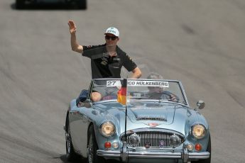 World © Octane Photographic Ltd. Sunday 8th June 2014. Canada - Circuit Gilles Villeneuve, Montreal. Formula 1 Driver Parade. Sahara Force India VJM07 – Nico Hulkenburg. Digital Ref : 0988LB1D7959