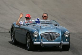 World © Octane Photographic Ltd. Sunday 8th June 2014. Canada - Circuit Gilles Villeneuve, Montreal. Formula 1 Driver Parade. Scuderia Ferrari F14T – Kimi Raikkonen. Digital Ref: 0988LB1D7963