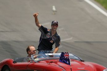 World © Octane Photographic Ltd. Sunday 8th June 2014. Canada - Circuit Gilles Villeneuve, Montreal. Formula 1 Driver Parade. Infiniti Red Bull Racing RB10 – Daniel Ricciardo. Digital Ref: 0988LB1D7985