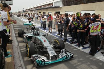 World © Octane Photographic Ltd. Sunday 8th June 2014. Canada - Circuit Gilles Villeneuve, Montreal. Formula 1 Race Finish. Mercedes AMG Petronas F1 W05 Hybrid - Nico Rosberg. Digital Ref: 0987LB1D0681