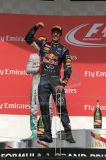 World © Octane Photographic Ltd. Sunday 8th June 2014. Canada - Circuit Gilles Villeneuve, Montreal. Formula 1 Podium. Infiniti Red Bull Racing RB10 – Daniel Ricciardo. Digital Ref: 0987LB1D8668
