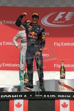 World © Octane Photographic Ltd. Sunday 8th June 2014. Canada - Circuit Gilles Villeneuve, Montreal. Formula 1 Podium. Infiniti Red Bull Racing RB10 – Daniel Ricciardo. Digital Ref: 0987LB1D8674