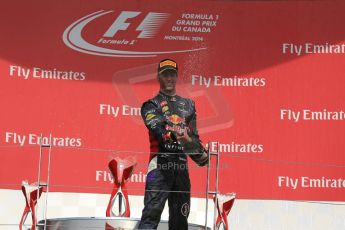 World © Octane Photographic Ltd. Sunday 8th June 2014. Canada - Circuit Gilles Villeneuve, Montreal. Formula 1 Podium. Infiniti Red Bull Racing RB10 – Daniel Ricciardo. Digital Ref: 0987LB1D8840