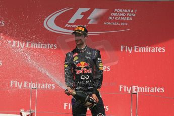 World © Octane Photographic Ltd. Sunday 8th June 2014. Canada - Circuit Gilles Villeneuve, Montreal. Formula 1 Podium. Infiniti Red Bull Racing RB10 – Daniel Ricciardo. Digital Ref: 0987LB1D8862
