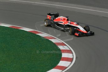 World © Octane Photographic Ltd. Friday 6th June 2014. Canada - Circuit Gilles Villeneuve, Montreal. Formula 1 Practice 1. Marussia F1 Team MR03 - Jules Bianchi. Digital Ref: 0978LB1D1504