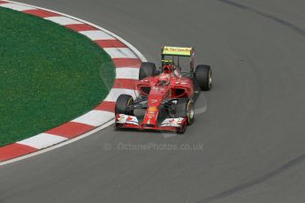 World © Octane Photographic Ltd. Friday 6th June 2014. Canada - Circuit Gilles Villeneuve, Montreal. Formula 1 Practice 1. Scuderia Ferrari F14T – Kimi Raikkonen. Digital Ref: 0978LB1D1524