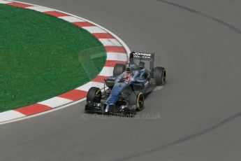 World © Octane Photographic Ltd. Friday 6th June 2014. Canada - Circuit Gilles Villeneuve, Montreal. Formula 1 Practice 1. McLaren Mercedes MP4/29 - Jenson Button. Digital Ref: 0978LB1D1543